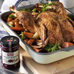 Felixjams - lingonberry ginger roasted turkey