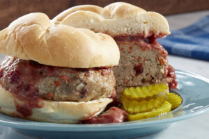 Felixjams - turkey burger with lingonberry mustard